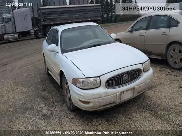 BUICK LESABRE 2000, VIN 1G4HP54K9YU301664