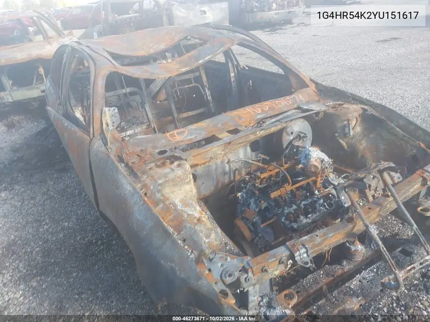 BUICK LESABRE 2000, VIN 1G4HR54K2YU151617