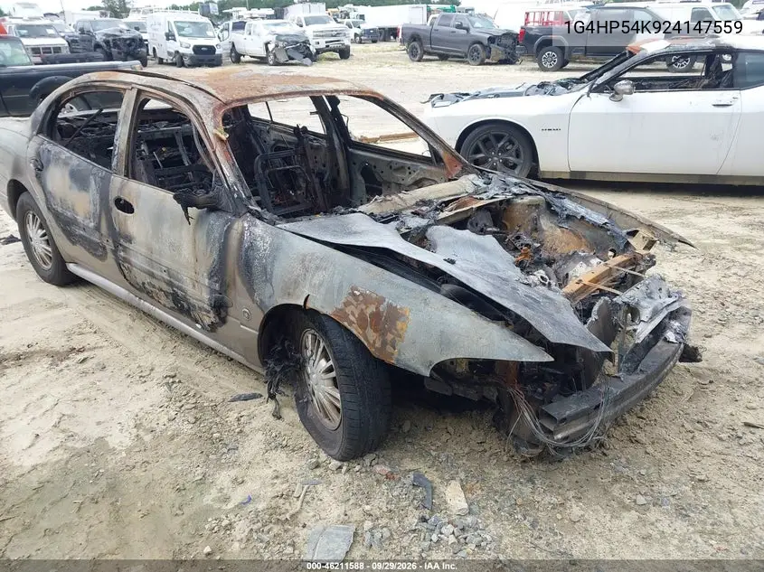 BUICK LESABRE 2002, VIN 1G4HP54K924147559
