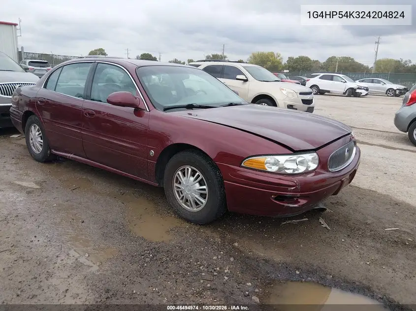BUICK LESABRE 2002, VIN 1G4HP54K324204824