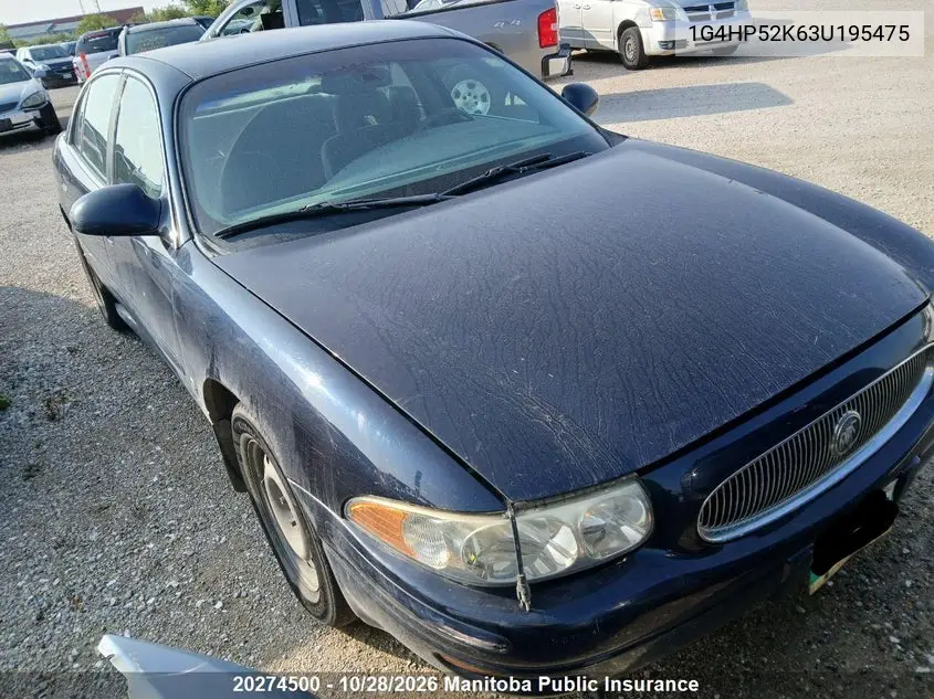 BUICK LESABRE 2003, VIN 1G4HP52K63U195475