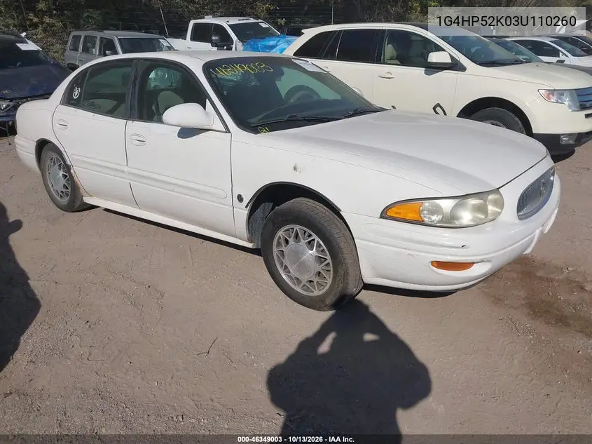 BUICK LESABRE 2003, VIN 1G4HP52K03U110260