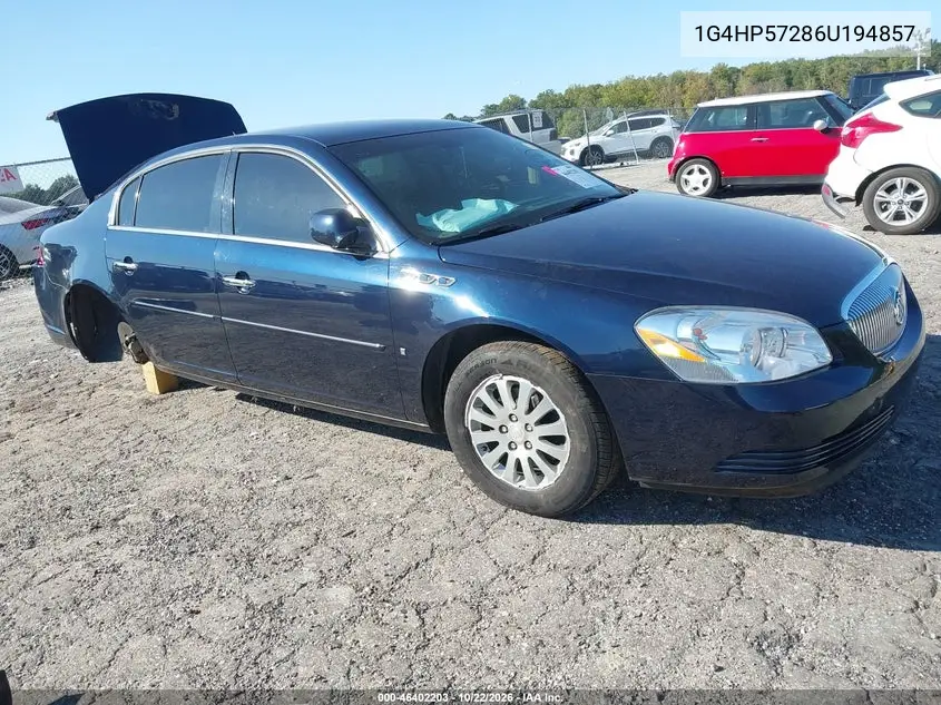 BUICK LUCERNE 2006, VIN 1G4HP57286U194857