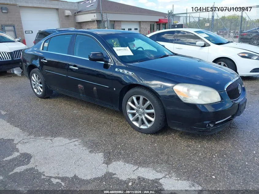 BUICK LUCERNE 2007, VIN 1G4HE57Y07U103947