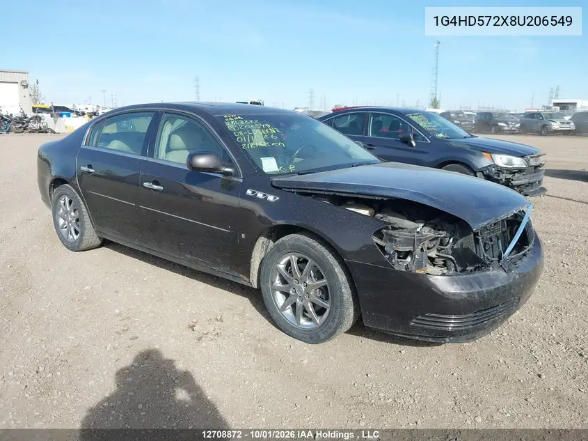 BUICK LUCERNE 2008, VIN 1G4HD572X8U206549