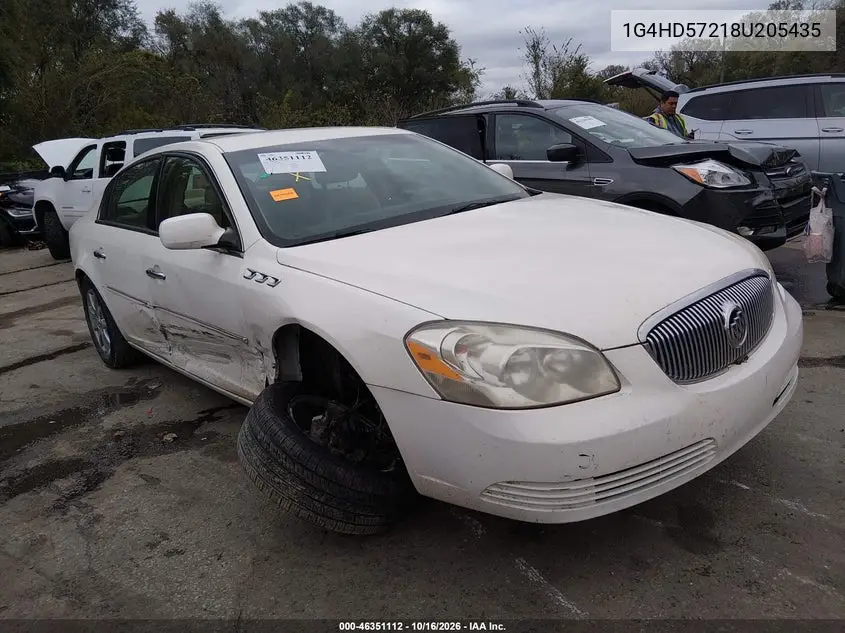 BUICK LUCERNE 2008, VIN 1G4HD57218U205435
