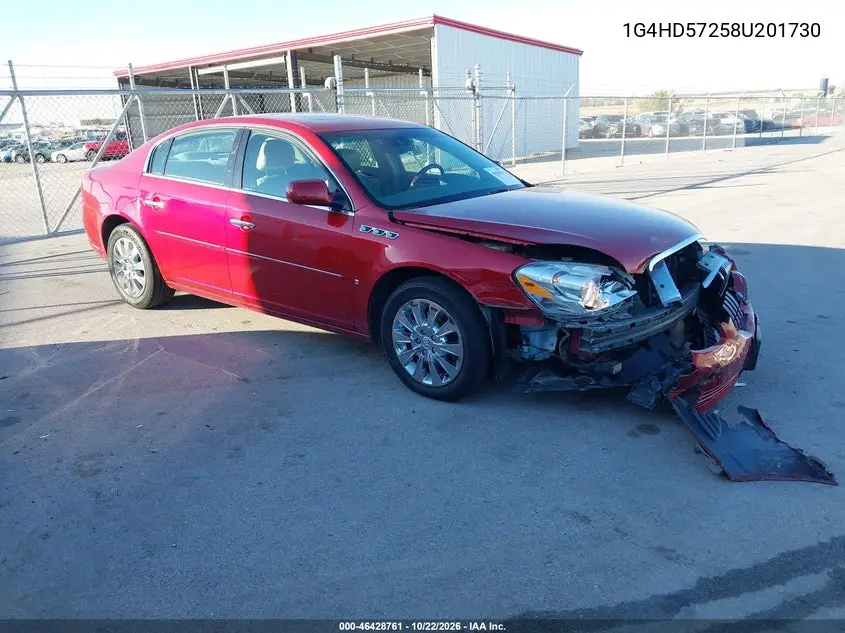 BUICK LUCERNE 2008, VIN 1G4HD57258U201730