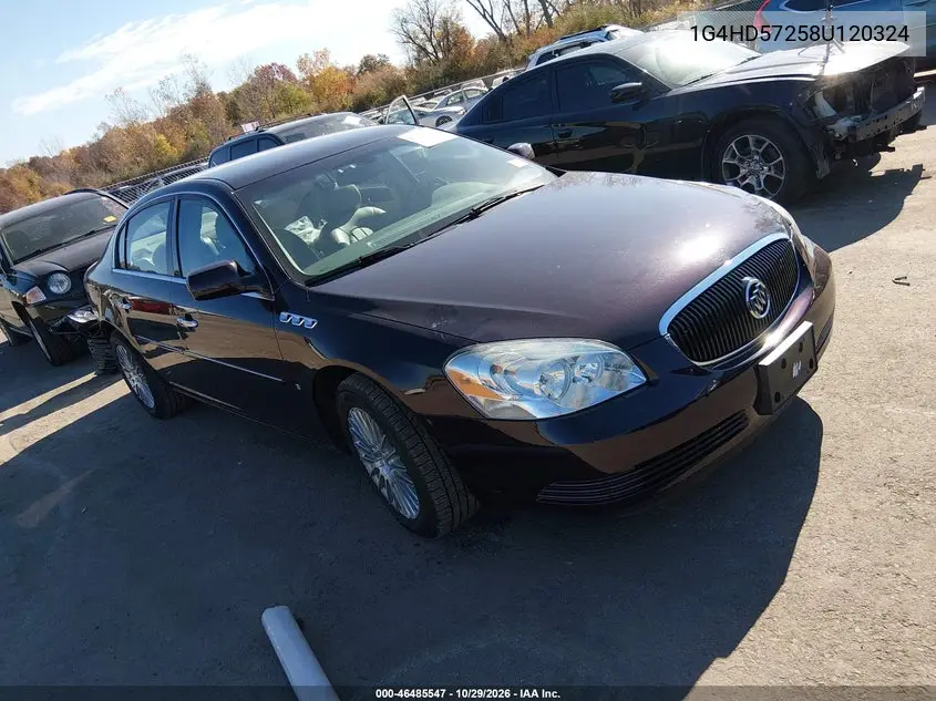 BUICK LUCERNE 2008, VIN 1G4HD57258U120324