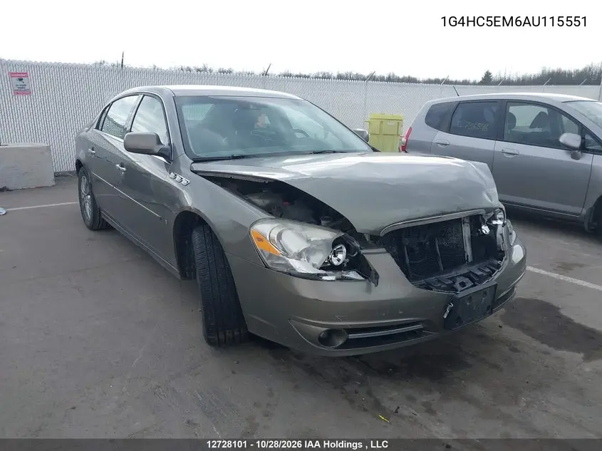 BUICK LUCERNE 2010, VIN 1G4HC5EM6AU115551