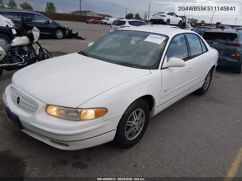 2001 BUICK REGAL VIN 2G4WB55K511145841 — фото 2