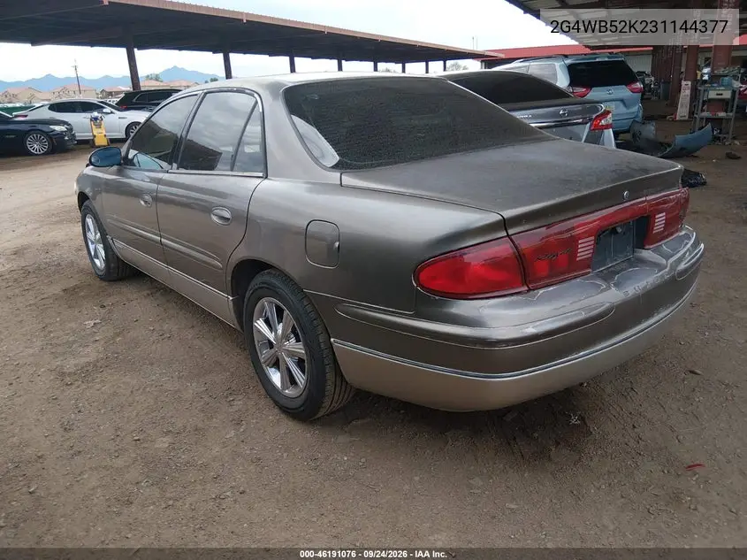 2003 BUICK REGAL VIN 2G4WB52K231144377 — фото 3