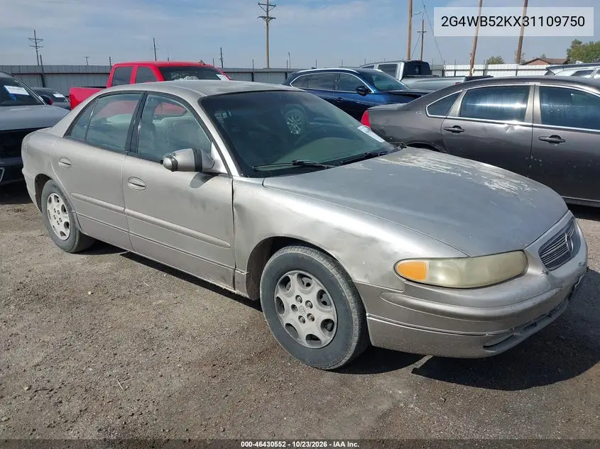 BUICK REGAL 2003, VIN 2G4WB52KX31109750