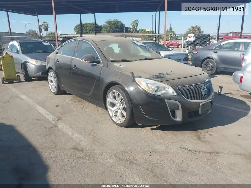 BUICK REGAL 2017, VIN 2G4GT5GX8H9111981