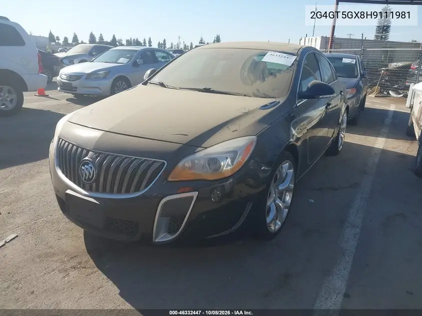 2017 BUICK REGAL VIN 2G4GT5GX8H9111981 — фото 2