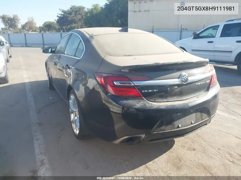 2017 BUICK REGAL VIN 2G4GT5GX8H9111981 — фото 3