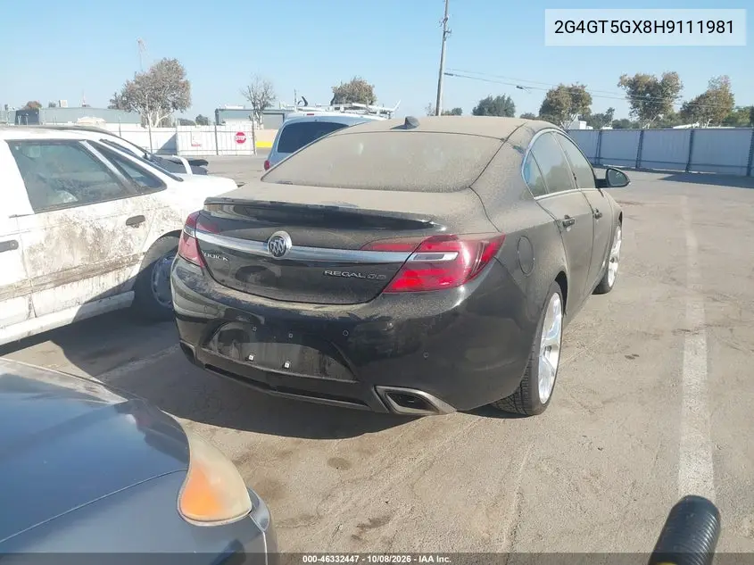 2017 BUICK REGAL VIN 2G4GT5GX8H9111981 — фото 4