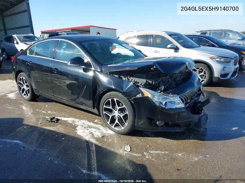 BUICK REGAL 2017, VIN 2G4GL5EX5H9140700