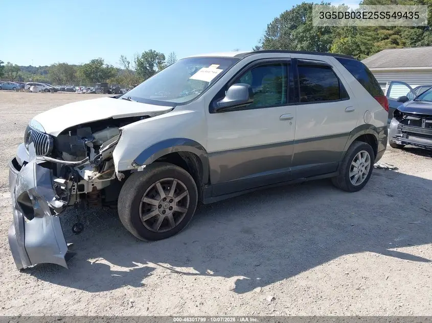 2005 BUICK RENDEZVOUS VIN 3G5DB03E25S549435 — фото 2