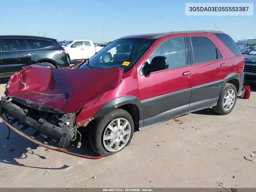 2005 BUICK RENDEZVOUS VIN 3G5DA03E05S553387 — фото 2