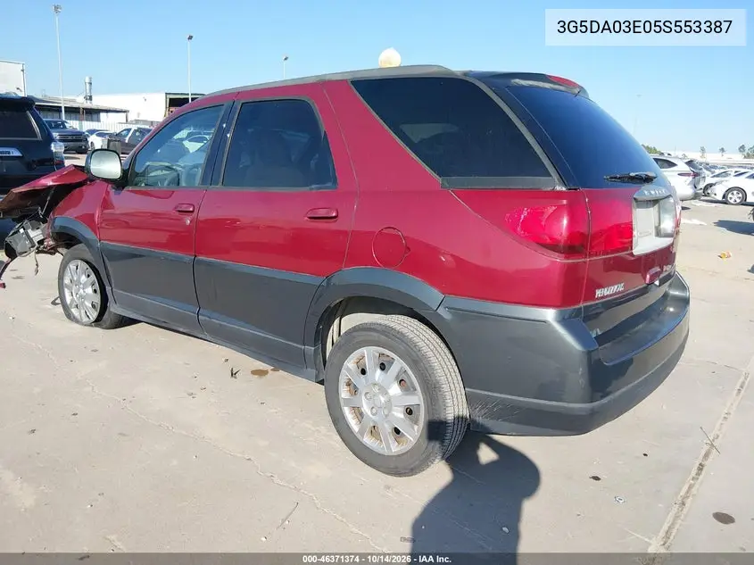 2005 BUICK RENDEZVOUS VIN 3G5DA03E05S553387 — фото 3