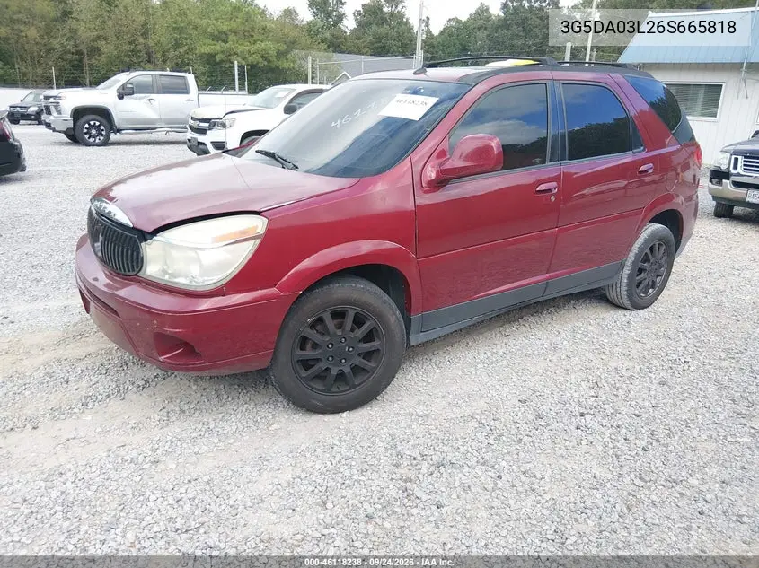 2006 BUICK RENDEZVOUS VIN 3G5DA03L26S665818 — фото 2