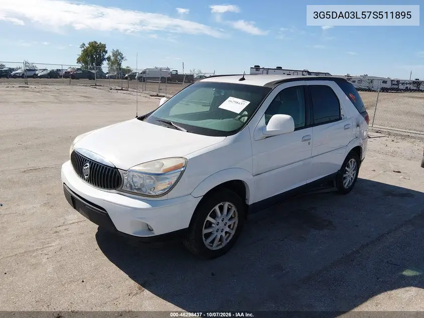 2007 BUICK RENDEZVOUS VIN 3G5DA03L57S511895 — фото 2