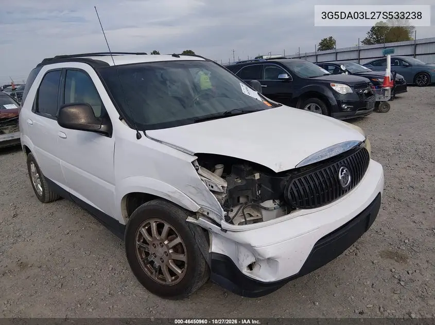 BUICK RENDEZVOUS 2007, VIN 3G5DA03L27S533238