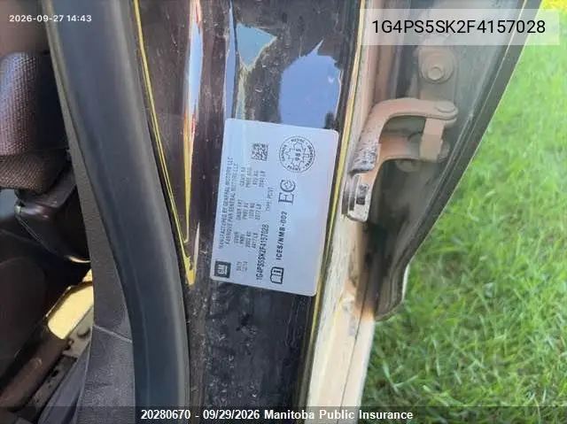 2015 BUICK VERANO VIN 1G4PS5SK2F4157028 — фото 9