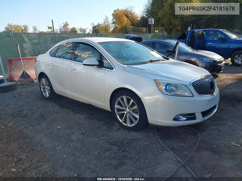 BUICK VERANO 2015, VIN 1G4PR5SK2F4181678
