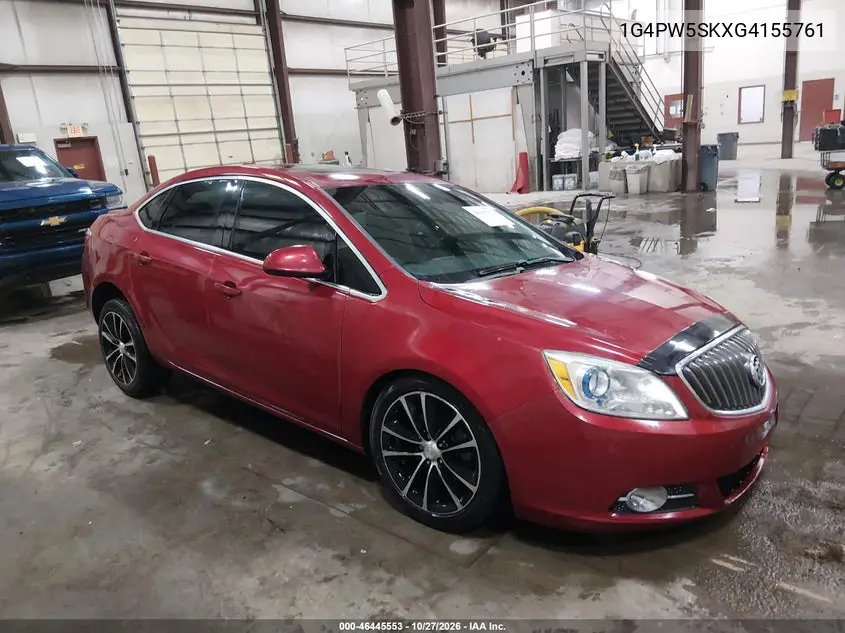 BUICK VERANO 2016, VIN 1G4PW5SKXG4155761