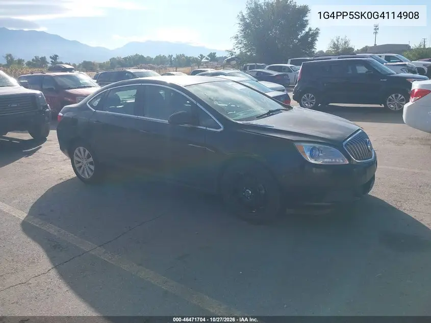 BUICK VERANO 2016, VIN 1G4PP5SK0G4114908