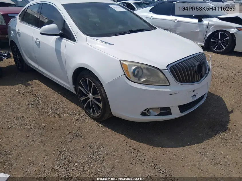 BUICK VERANO 2017, VIN 1G4PR5SK5H4116259