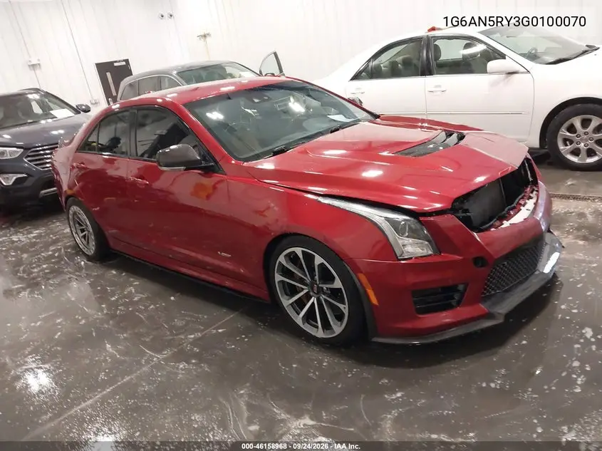 CADILLAC ATS-V 2016, VIN 1G6AN5RY3G0100070