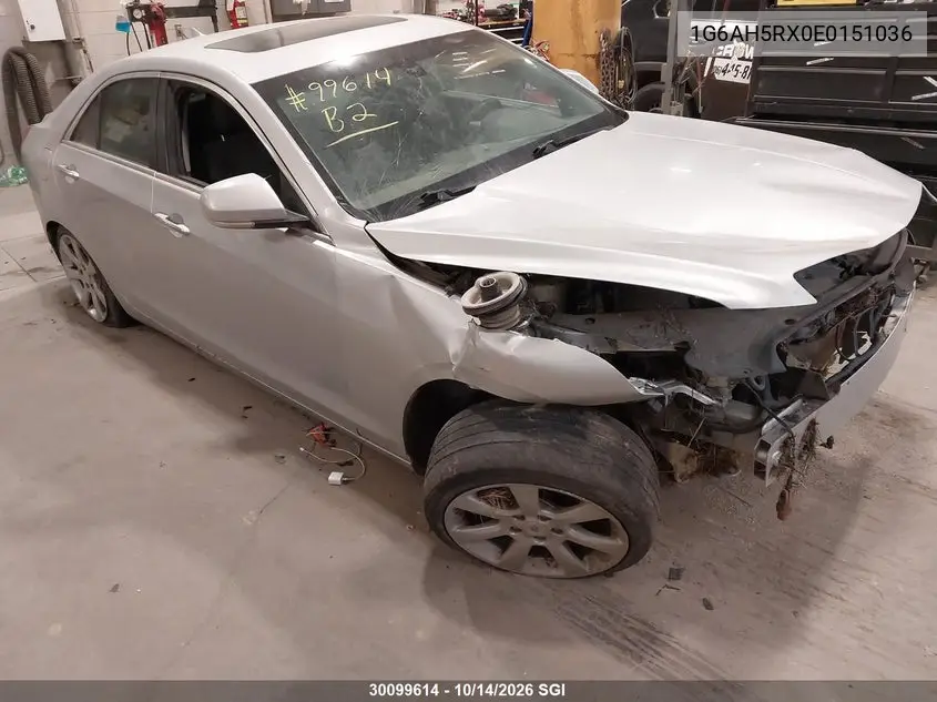 CADILLAC ATS 2014, VIN 1G6AH5RX0E0151036