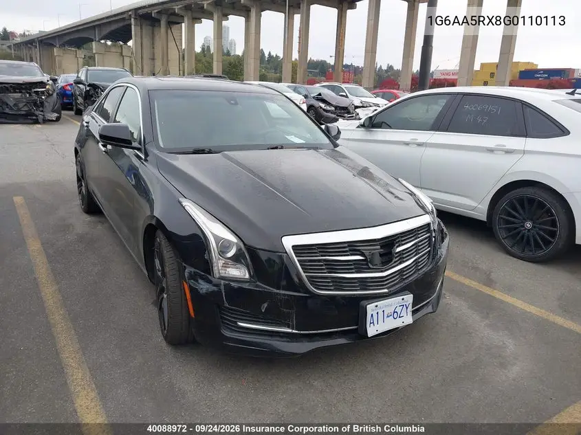 CADILLAC ATS 2016, VIN 1G6AA5RX8G0110113
