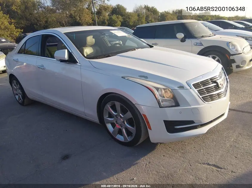 CADILLAC ATS 2016, VIN 1G6AB5RS2G0106348