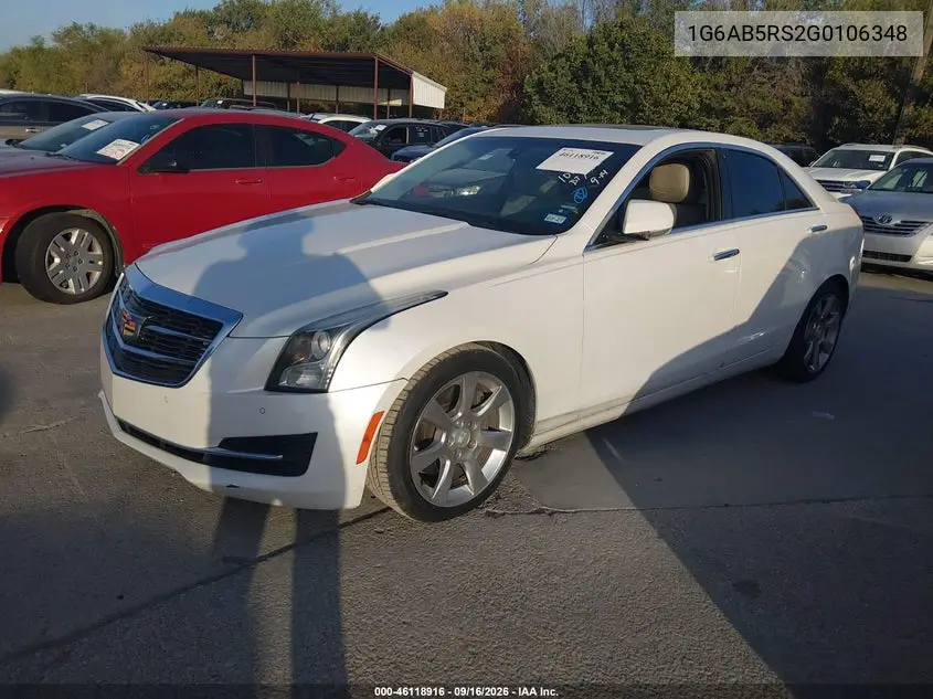 2016 CADILLAC ATS VIN 1G6AB5RS2G0106348 — фото 2