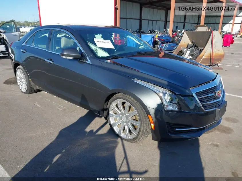 CADILLAC ATS 2016, VIN 1G6AH5RX4G0107477