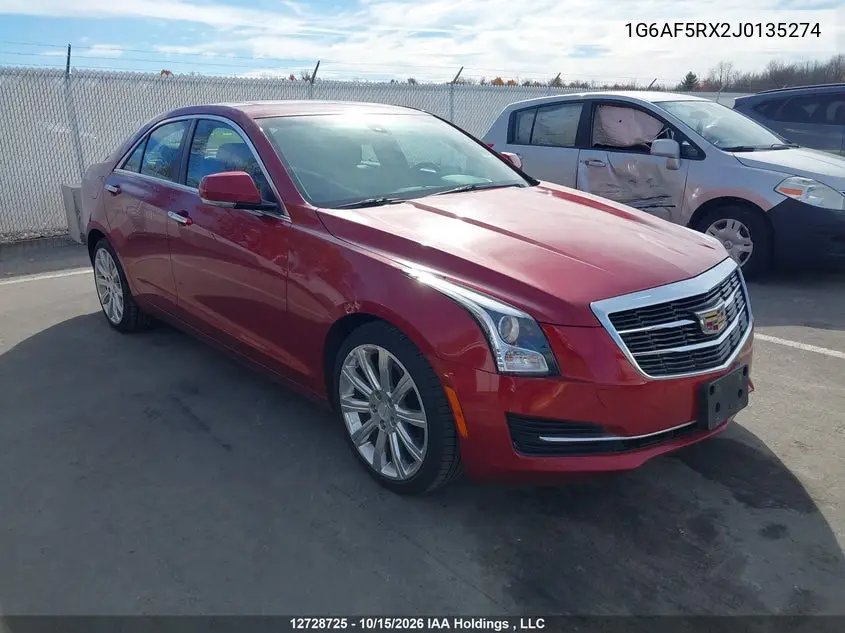 CADILLAC ATS 2018, VIN 1G6AF5RX2J0135274