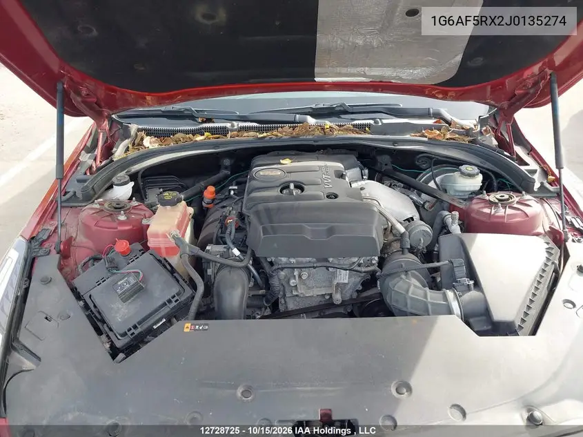 2018 CADILLAC ATS VIN 1G6AF5RX2J0135274 — фото 10