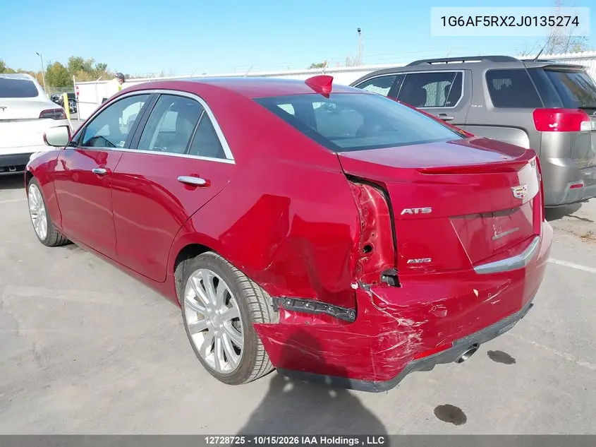 2018 CADILLAC ATS VIN 1G6AF5RX2J0135274 — фото 3