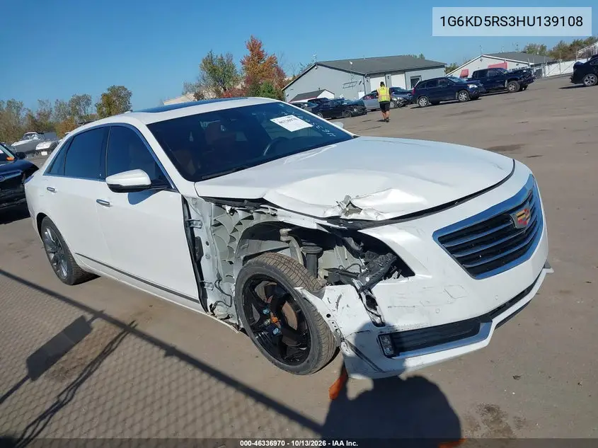 CADILLAC CT6 2017, VIN 1G6KD5RS3HU139108