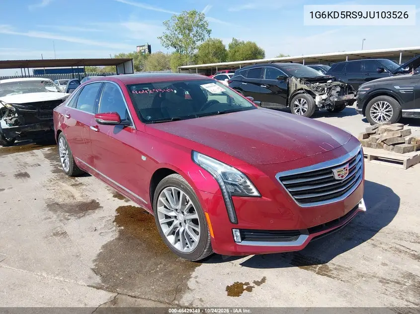 CADILLAC CT6 2018, VIN 1G6KD5RS9JU103526