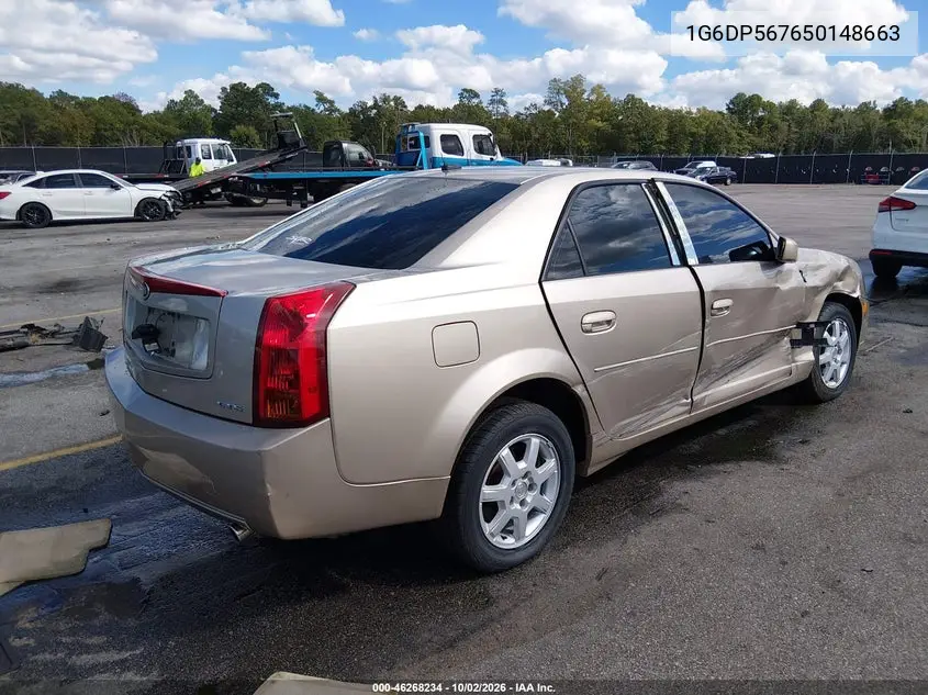 2005 CADILLAC CTS VIN 1G6DP567650148663 — фото 4