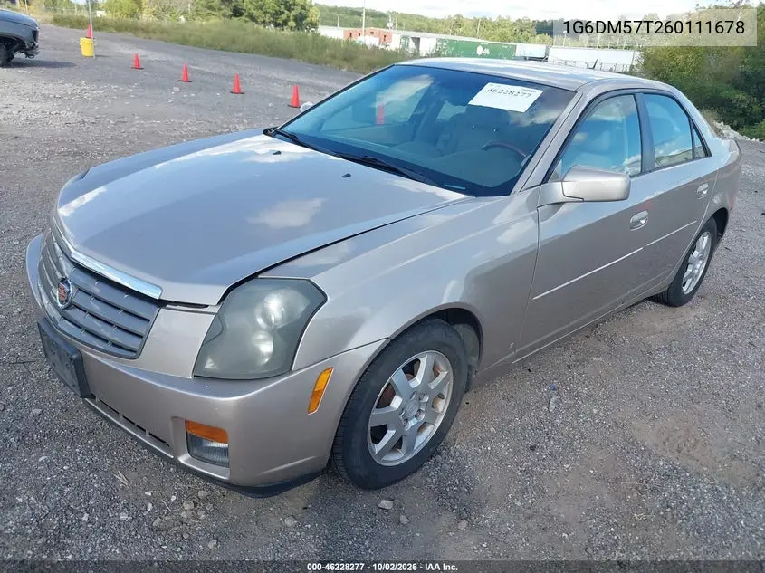 2006 CADILLAC CTS VIN 1G6DM57T260111678 — фото 2