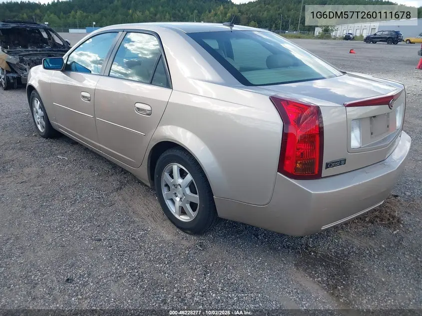 2006 CADILLAC CTS VIN 1G6DM57T260111678 — фото 3