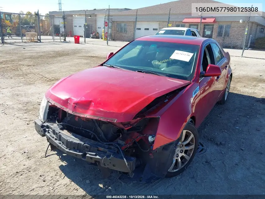 2008 CADILLAC CTS VIN 1G6DM577980125308 — фото 2