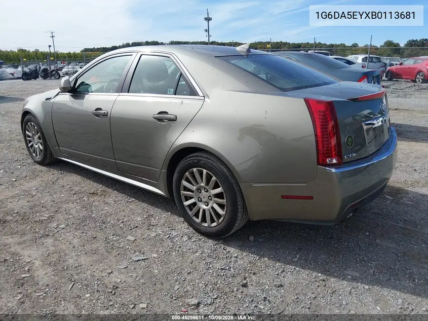 2011 CADILLAC CTS VIN 1G6DA5EYXB0113681 — фото 3