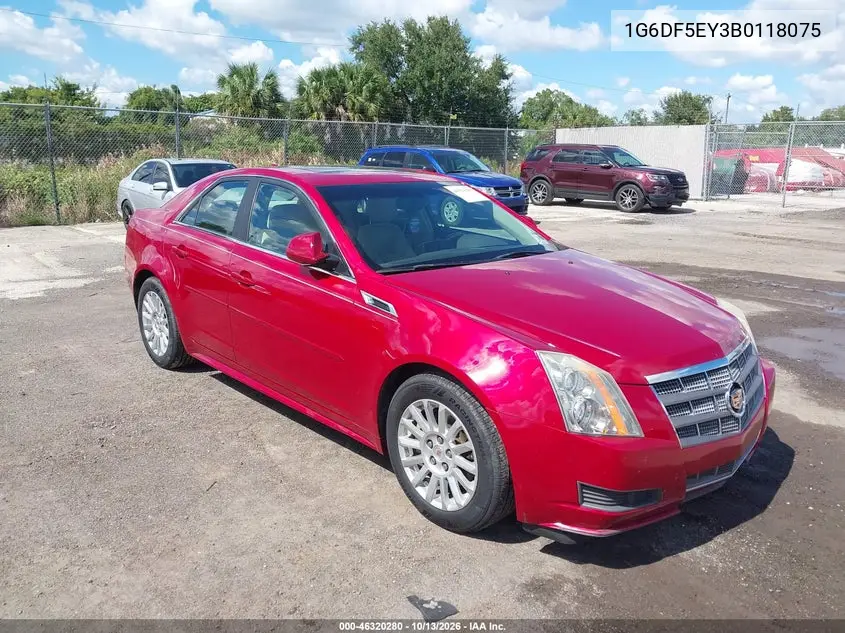 CADILLAC CTS 2011, VIN 1G6DF5EY3B0118075