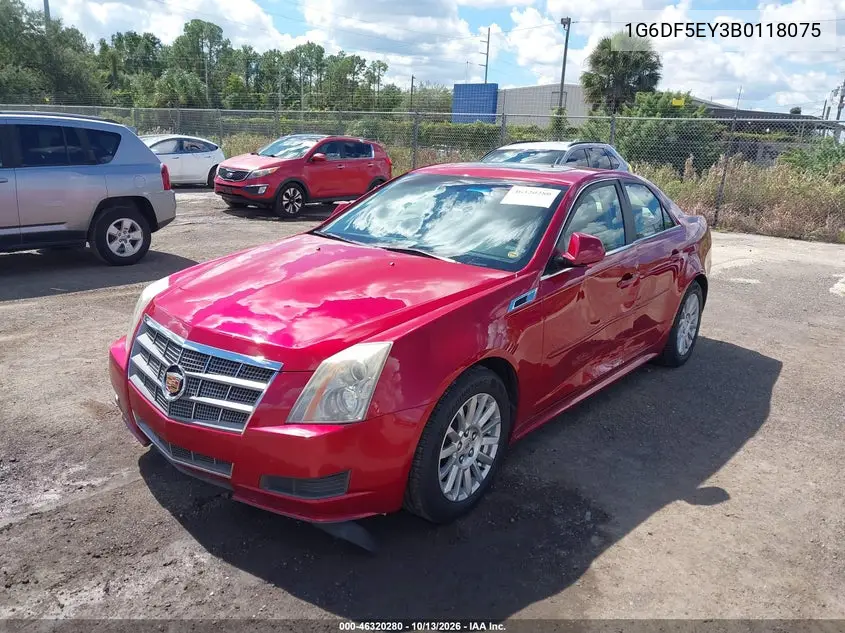 2011 CADILLAC CTS VIN 1G6DF5EY3B0118075 — фото 2